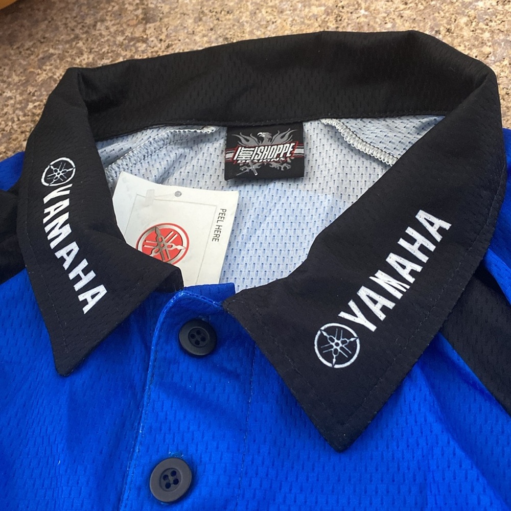 NWT Yamaha Racing Crew Short Sleeve Shirt XXL Blue Black Hot Shoppe Pit USA - Picture 9 of 17